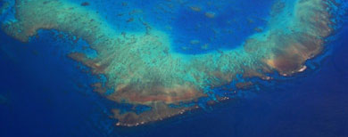 Great Barrier Reef viewed from the air