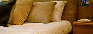 Bed in a luxury hotel