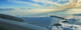 Plane above the clouds